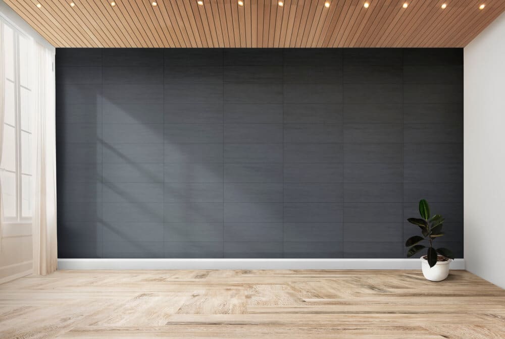 חיפוי קיר עם עציץ